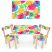 Дитячий пластиковий столик з двома стільчиками Bambi ETZY-13 бежево-коричневий