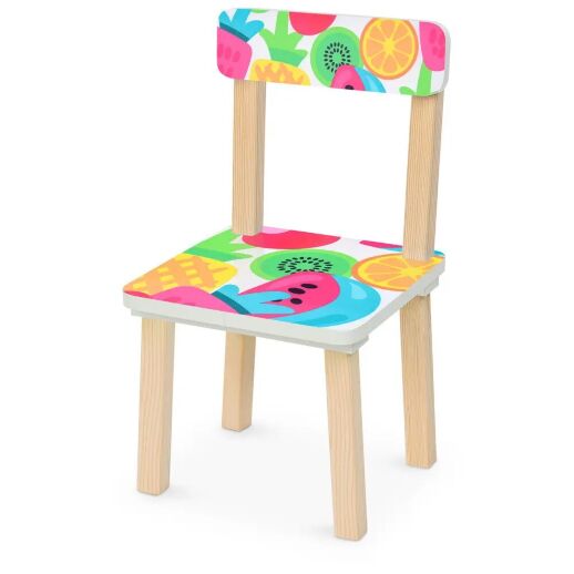 Дитячий пластиковий столик з двома стільчиками Bambi ETZY-13 бежево-коричневий