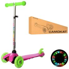 Дитячий триколісний алюмінієвий самокат iTrike BB3-013-4-З-P MINI рожевий**