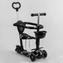 Самокат дитячий триколісний 5в1 Best Scooter S 0452 з захисним бампером (самокат+беговел+каталка з ручкою)