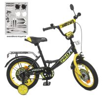 Велосипед дитячий двоколісний PROFI Original boy Y1443 колеса 14 дюймів чорно-жовтий**