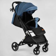 Прогулянковий дитячий візок JOY Comfort L-64055 з телескопічною ручкою / КОЛЯСКА "Синій ДЖИНС"