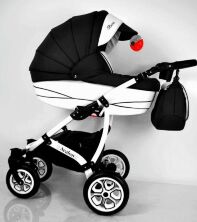 Коляска дитяча універсальна класична 2 в 1 AVALON BUENO чорна