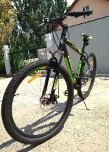 Гірський спортивний дорослий велосипед Azimut Spark GFRD (Азімут Спарк) 26 дюймів рама 20 чорно-салатовий