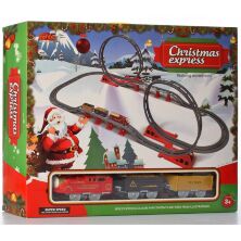 Залізниця 4132 Новорічний дизайн. Музичний локомотив з двома вагонами