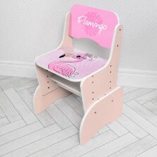 Дитяча регульована парта зі стільчиком растишка Bambi W 2071-74-3 Фламінго рожева**