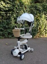 Дитячий складний самокат трансформер 3в1 Maraton CITY LINE Smart Baby 669 з батьківською ручкою та капюшоном