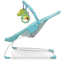Дитячий шезлонг-качалка Крісло 6798 дуга з іграшками / вібрація / м'ятний / для хлопчика і дівчинки