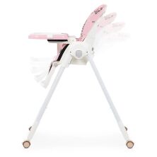 Дитячий складний стільчик для годування BAMBI M 5673-8 чохол екокожа / рожевий для дівчинки