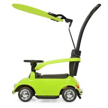 Дитяча каталка-толокар 2 в 1 JQ618L-5 батьківська ручка дах машина з мотором зелена **