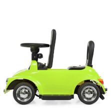 Дитяча каталка-толокар 2 в 1 JQ618L-5 батьківська ручка дах машина з мотором зелена **
