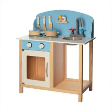 Дитячий ігровий набір кухня дерев'яна MD 2389 плита, духовка миття посуд **
