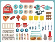 Дитячий ігровий набір інтерактивна кухня кафе на колесах 008-958 Фаст фуд касовий апарат духовка плита**