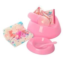 Лялька пупс для дівчинки функціональний Limo Toy YL1900D-S-UA горщик підгузник соска тарілка п'є-обсикається**
