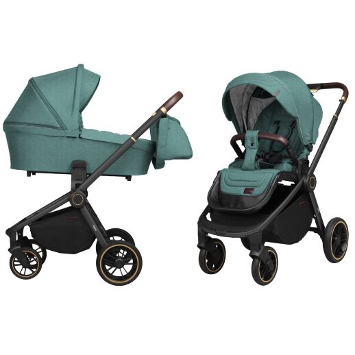 Коляска універсальна CARRELLO CRL-8510/1 Green Tea рама матова з дощовиком зелена