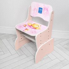 Дитяча регульована парта зі стільчиком растишка Bambi B 2071-55-6(UA) Ведмедик балерина рожева**