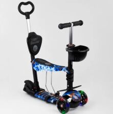 Триколісний самокат 5 в 1 Best Scooter 32066 з батьківською ручкою / PU колеса / Абстракція