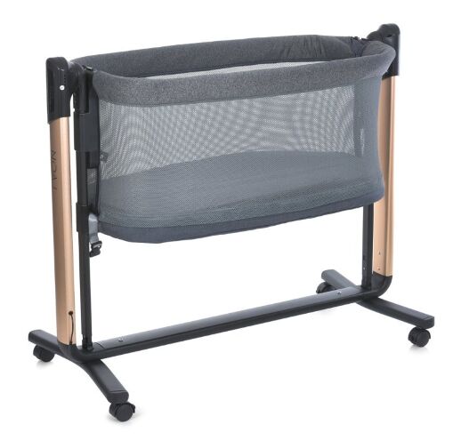 Дитяче ліжечко манеж EL CAMINO ME 1125-G NOA Dark Gray Ліжко гойдалка темно-сіра