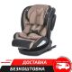 Дитяче автокрісло El Camino Evolution 2 ME 1045 Melange Beige із системою isofix, поворотне 360 / бежеве