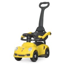 Дитяча машинка каталка-толокар Штовхач Bambi M 4577-6 з батьківською ручкою. Є музика і світло. Жовта**