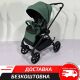 Дитяча прогулянкова алюмінієва коляска EL CAMINO ME 1191 CHLOE Smoke Green з регульованою ручкою