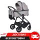 Дитяча універсальна коляска 2в1 (люлька та прогулянковий блок) EL CAMINO ME 1183 RIVIERA Cloud Beige