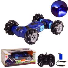 Трюкова Машина Перевертиш на р/у 208037 роликові колеса / на акумуляторі / на радіокеруванні / синя
