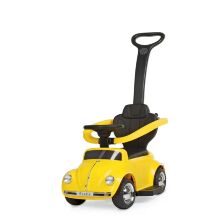 Дитяча каталка-толокар 2 в 1 JQ618L-6 батьківська ручка дах машина з мотором жовта **