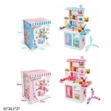 Дитячий ігровий набір інтерактивна кухня велика 688-1-2 плита, духовка миття посуд продукти звук, світло