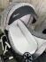 Коляска дитяча класична універсальна 2 в 1 AVALON BUENO Gray-flowers сіра