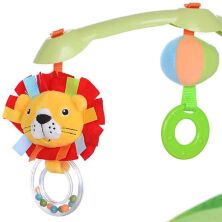 Дитяче крісло-качалка шезлонг-гойдалки Bambi 63561 з регулюванням спинки зелене