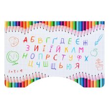 Дитяча регульована парта зі стільчиком растишка Bambi B 2071-77-4(UA) Алфавіт укр Олівці червона**