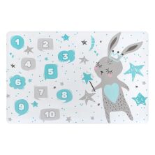 Дитячий дерев'яний столик зі стільчиком Bambi 504-113 / Малюнок Зайчик / колір білий**