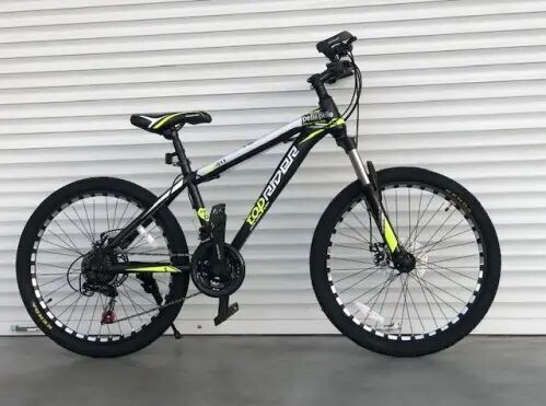 Велосипед спортивний TopRider 611 коліс 24 дюйми/Shimano/ рама сталевий/колір салатовий