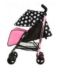 Коляска прогулочная ТРОСТИНА Bambi M 2376-1 з чохлом на ніжки. Рожева Для дівчинки