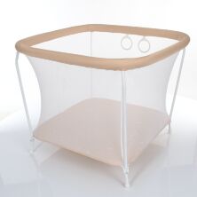 Дитячий Ігровий Манеж квадратний КУБІК з двома кільцями/лайм (складаний)