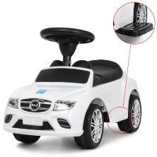 Дитяча каталка-толокар Bambi 2 в 1 Mercedes M 3902L-1 батьківська ручка сидіння під багажником біла **