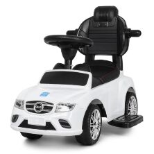 Дитяча каталка-толокар Bambi 2 в 1 Mercedes M 3902L-1 батьківська ручка сидіння під багажником біла **