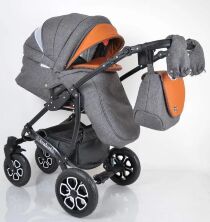Коляска дитяча класична універсальна 2 в 1 AVALON BUENO Grey-brown сіро-коричнева