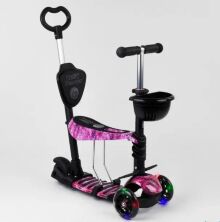 Триколісний самокат 5 в 1 Best Scooter 71905 з батьківською ручкою / PU колеса / Абстракція