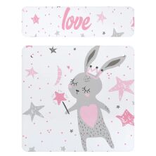 Дитячий дерев'яний столик зі стільчиком Bambi 504-114 / Малюнок Зайчик / колір білий**