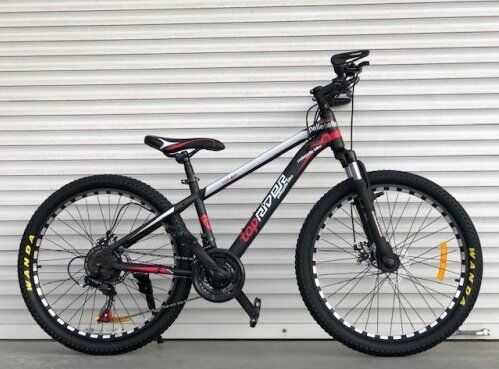 Велосипед спортивний TopRider 611 коліс 24 дюйми/Shimano/ рама сталевий/колір червоний