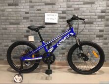 Дитячий магнієвий велосипед Corso «Speedline» MG-39427 колеса 20 дюймів з дисковими гальмами синій
