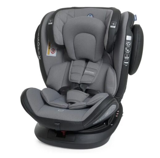 Дитяче автокрісло El Camino Evolution 2 ME 1045 Melange Cloud Gray із системою isofix, поворотне 360 сіре