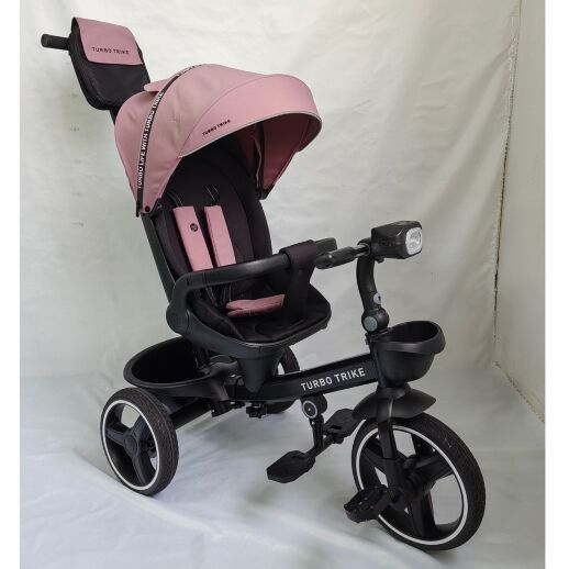 Триколісний велосипед-коляска TURBOTRIKE MT 1002-1 Mauve Pink поворотне сидіння