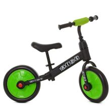 Беговел велобіг від толокар дитячий з додат.колесами і педалями PROFI KIDS M 5452-2 колеса 12 дюймів EVA /зелений