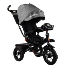 Велосипед коляска дитячий триколісний Baby Trike 6595 з ключем запалювання / сірий