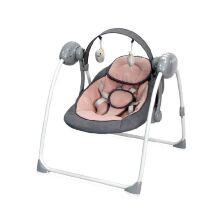 Дитячі електронні музичні гойдалки-шезлонг Lorelli (Bertoni) Portofino String Stars. Колір Бежевий