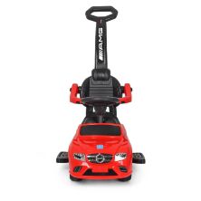 Дитяча каталка-толокар Bambi 2 в 1 Mercedes M 3902L-3 батьківська ручка сидіння під багажником червона **