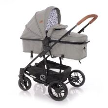 Коляска-трансформер дитячий класична універсальна Lorelli S-500 Dark Grey Lighthouse з автокріслом